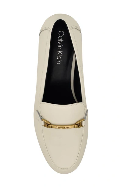 Shop Calvin Klein Sommiya Bit Loafer In Ivory