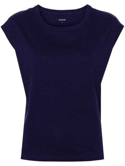 Shop Lemaire Cap Sleeve T-shirt In Purple
