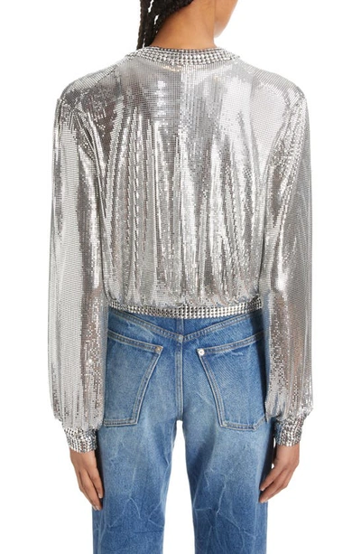 Rabanne Silver Chainmail Bomber Jacket