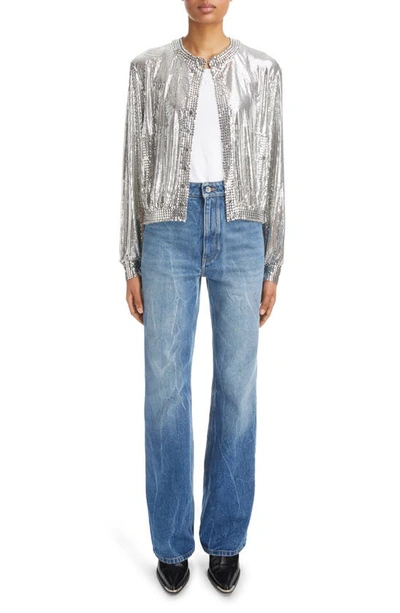 Rabanne Silver Chainmail Bomber Jacket