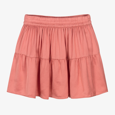 Shop Zadig & Voltaire Girls Pink Viscose Satin Skirt