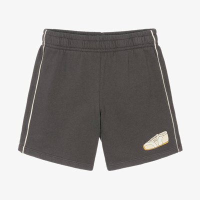 Shop Mini Rodini Dark Grey Organic Cotton Jersey Shorts