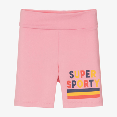 Shop Mini Rodini Girls Pink Sporty Shorts