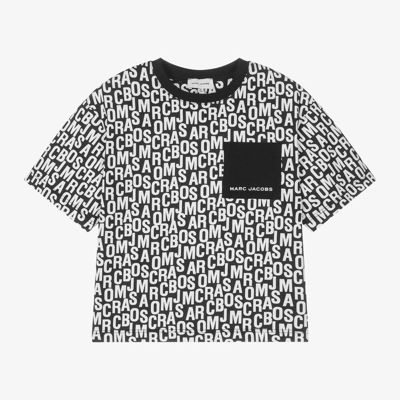 Shop Marc Jacobs Black & White Print Cotton T-shirt