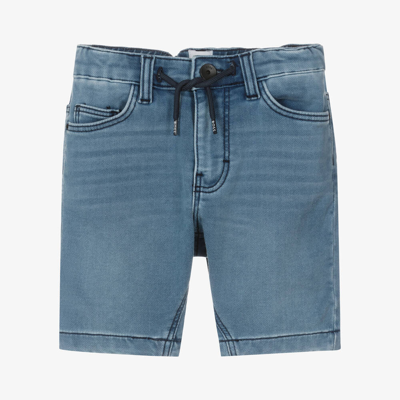 Shop Hugo Boss Boss Boys Blue Jersey Denim Shorts