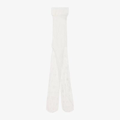 Shop Mayoral Baby Girls Ivory Bow Tights