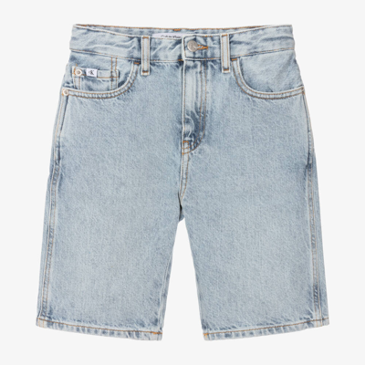 Shop Calvin Klein Teen Boys Light Blue Denim Shorts