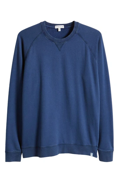 Shop Peter Millar Lava Wash Fleece Sweatshirt In Navy