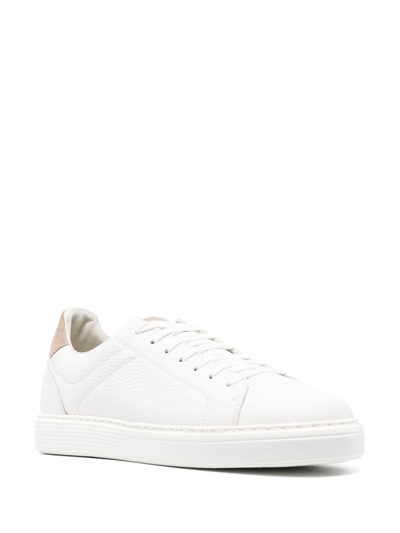 Shop Brunello Cucinelli Sneakers Con Inserti In White