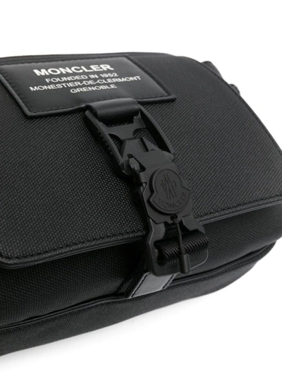 Shop Moncler Nakoa Bag With Logo Patch In Black