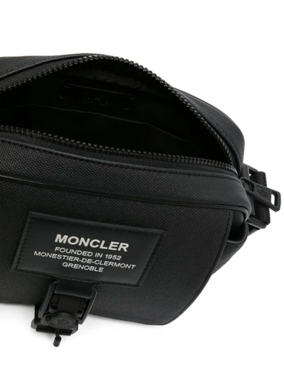 Shop Moncler Nakoa Bag With Logo Patch In Black
