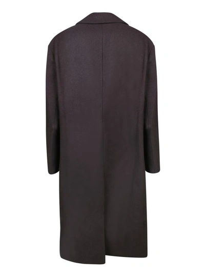 Shop Studio Nicholson Single-breasted Wool Coat In Black