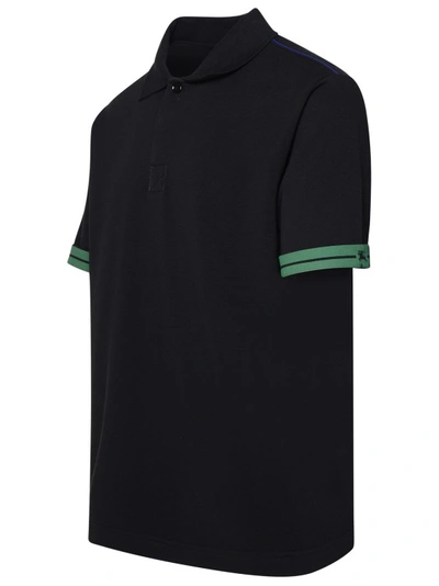 Shop Burberry Black Polo Shirt