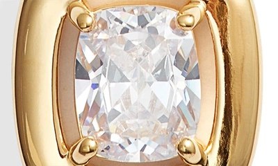 Nordstrom Demi Fine Round Cubic Zirconia Pendant Necklace In 14k Gold Plated