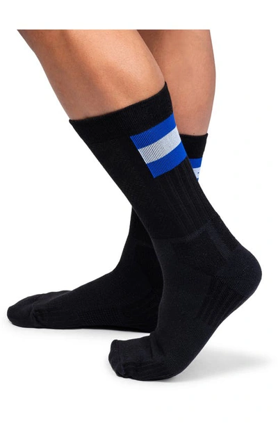 Shop On Recycled Polyester Tennis Socks In Black/ Indigo