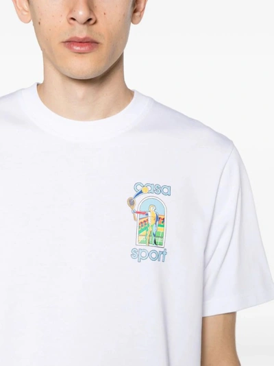 Shop Casablanca Game Print T-shirt In White