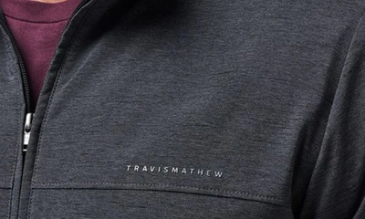 Shop Travis Mathew Travismathew Valley View Zip Jacket In Heather Black