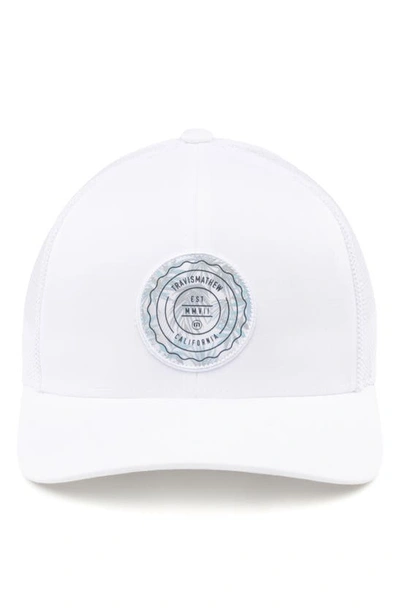 Travis Mathew The Patch Floral Baseball Cap In White