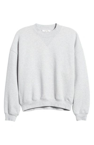 Shop Frame Classic Crewneck Fleece Sweatshirt In Heather Grey