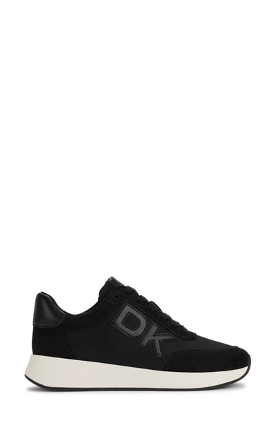 Shop Dkny Monogram Sneaker In Black