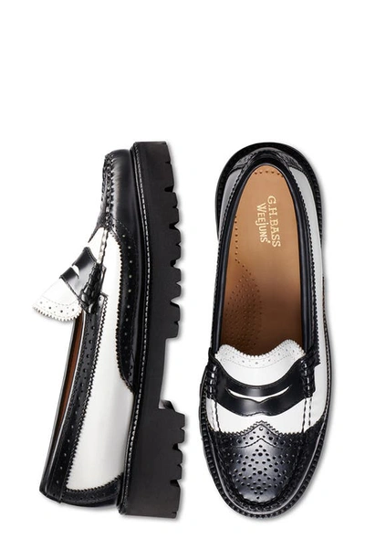 Shop G.h.bass Whitney Weejuns® Brogue Penny Loafer In Black Multi