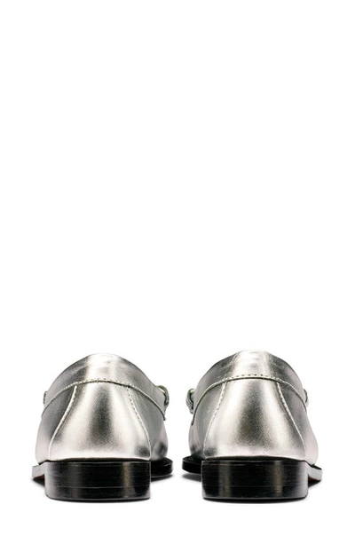 Shop G.h.bass Lianna Bit Weejuns® Penny Loafer In Silver White