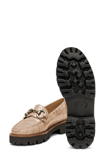 Shop G.h.bass Lianna Croc Embossed Super Bit Weejuns® Penny Loafer In Latte