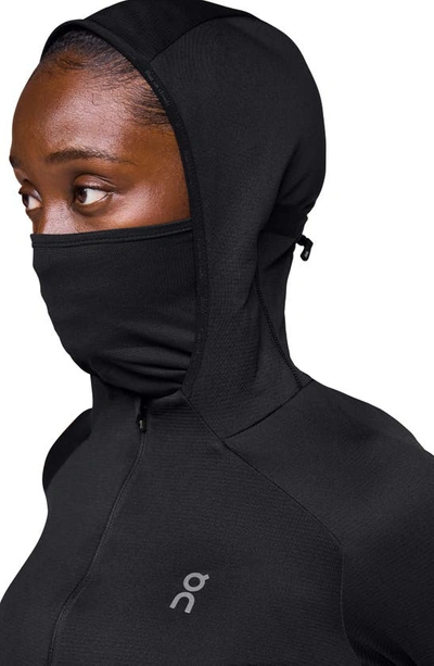 On Climate Zip Hoodie In Black