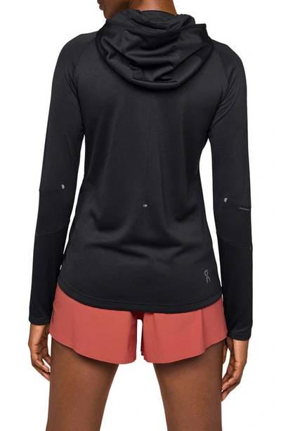 On Climate Zip Hoodie In Black
