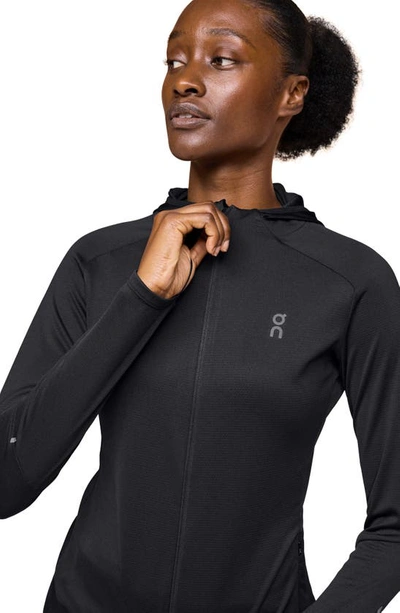On Climate Zip Hoodie In Black