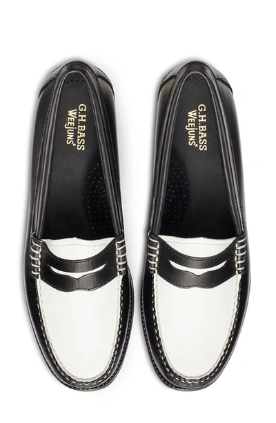 Shop G.h.bass Whitney Easy Weejuns® Penny Loafer In Black/white