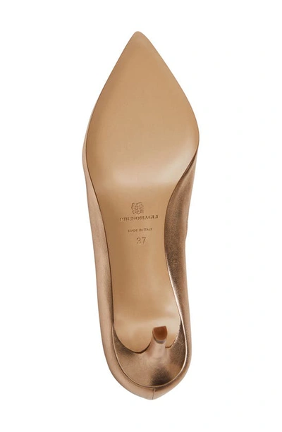 Shop Bruno Magli Tara Pointed Toe Pump In Gold