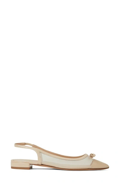 Shop Bruno Magli Pamina Slingback Flat In Sand Patent