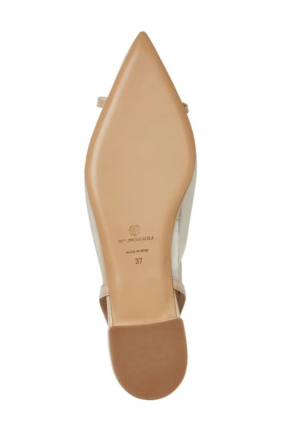 Shop Bruno Magli Pamina Slingback Flat In Sand Patent