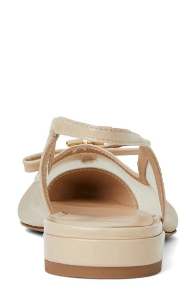 Shop Bruno Magli Pamina Slingback Flat In Sand Patent