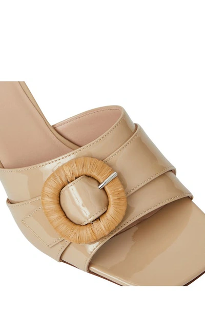 Shop Bruno Magli Page Slide Sandal In Beige Patent