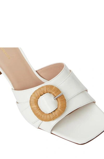 Shop Bruno Magli Page Slide Sandal In White Patent