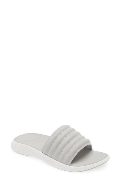Shop Olukai Komo Slide Sandal In Mist Grey / Mist Grey