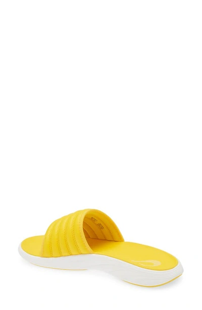 Shop Olukai Komo Slide Sandal In Yellow Hibiscus