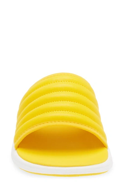 Shop Olukai Komo Slide Sandal In Yellow Hibiscus