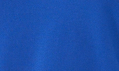 Shop Cece Short Puff Sleeve Knit Polo In Deep Royal Blue