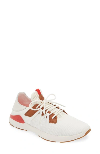 Shop Olukai Mio Li Sneaker In Bright White / Red Lava
