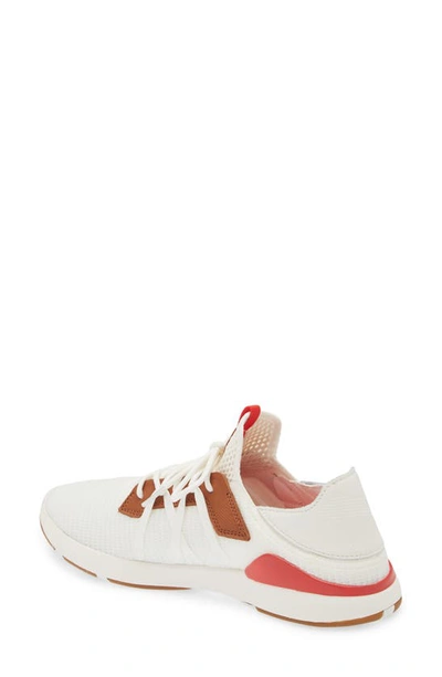 Shop Olukai Mio Li Sneaker In Bright White / Red Lava
