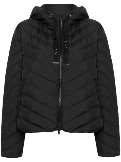 Shop Woolrich Chevron Hooded Jacket In Black