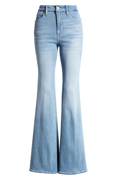 Shop Good American Good Legs Split Back Pocket Flare Jeans In Indigo578