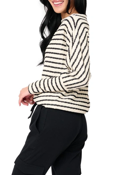 Shop Gibsonlook Slouchy Stripe Sweater In Natural/ Black Stripe