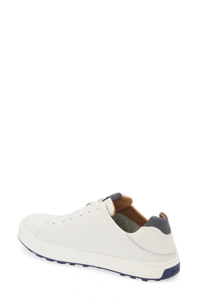 Shop Olukai Wai'alae Waterproof Leather Golf Shoe In White/ White