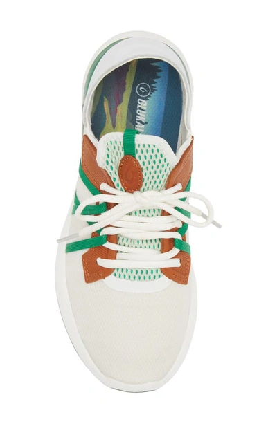 Shop Olukai Manele Golf Shoe In White/ Bamboo
