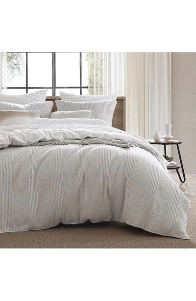 Dkny Pure Ribbed Jersey Duvet Set, King In Heathered Grey