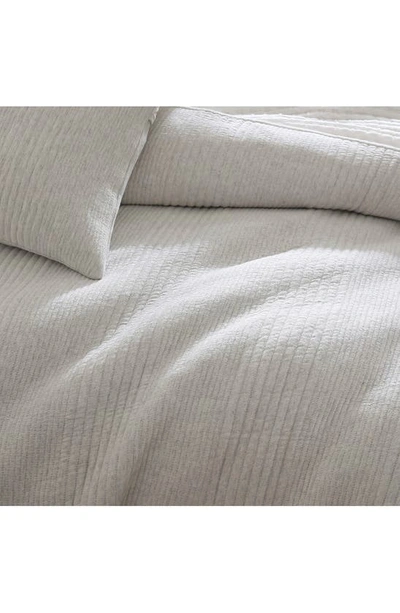 Dkny Pure Ribbed Jersey Duvet Set, King In Heathered Grey